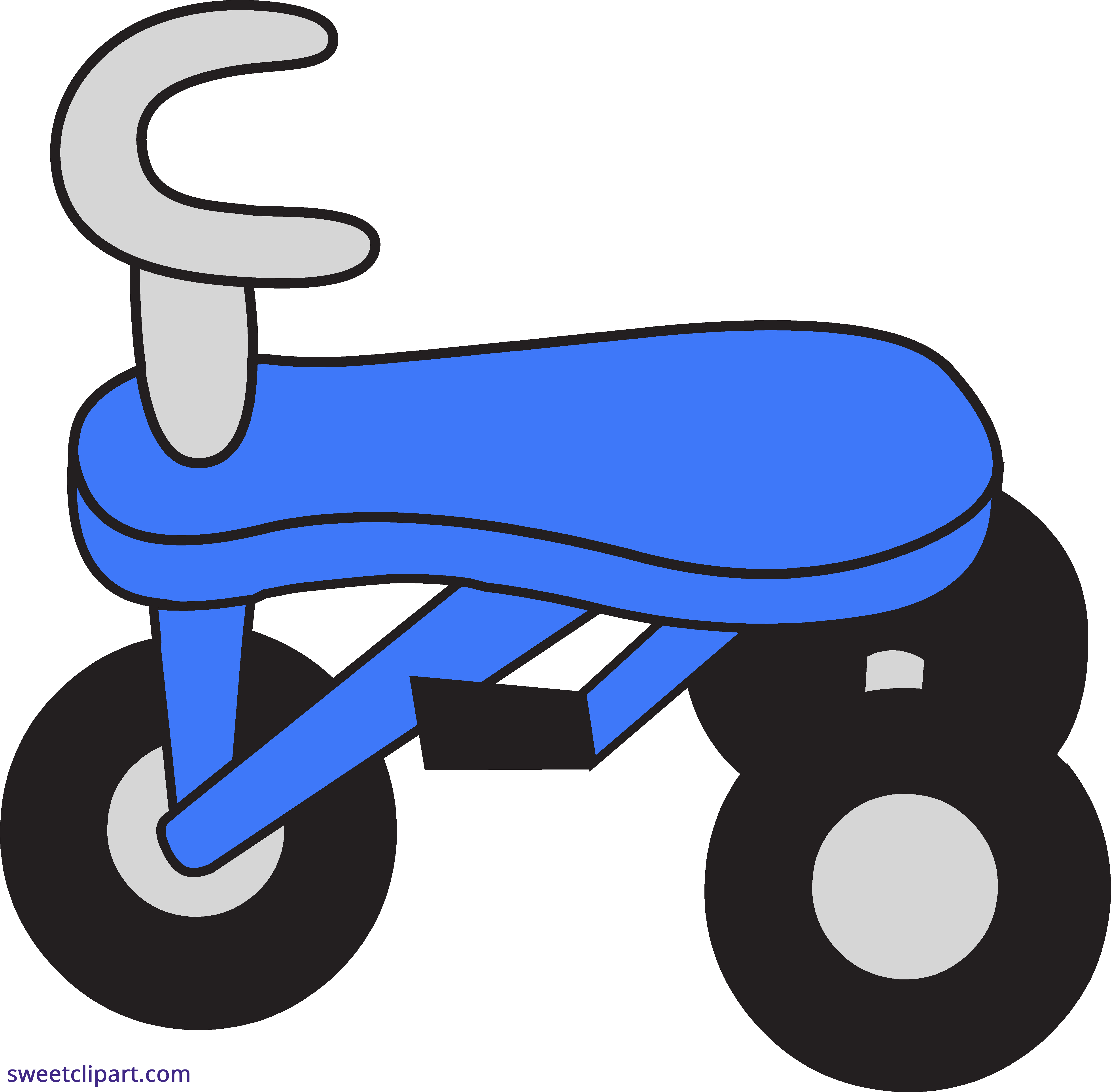 5031x4947 Tricycle Blue Clipart