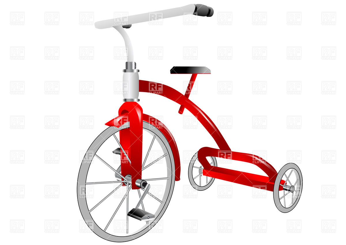 1200x849 Childish Tricycle Isolated On White Background Royalty Free Vector