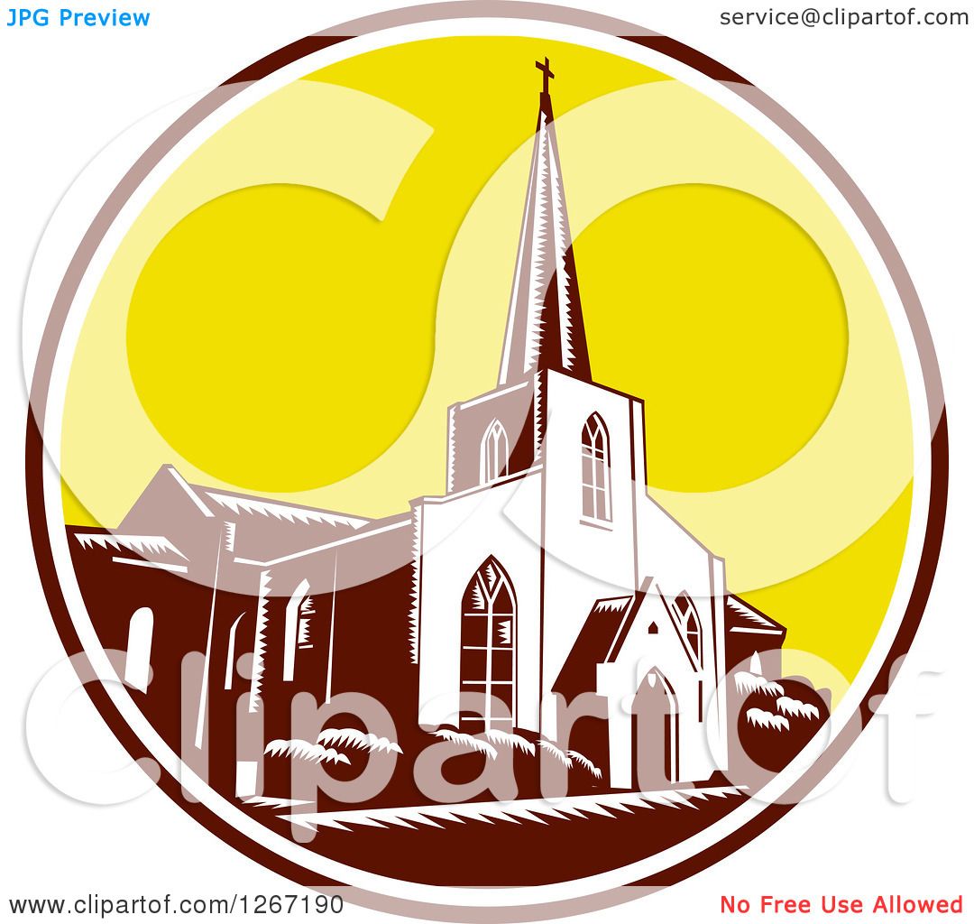 1080x1024 Clipart Of A Retro Woodcut Scene Of The Trinity Parish Church