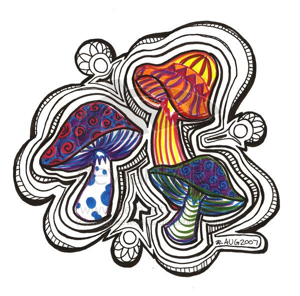 600x593 Mushrooms Trippy Clip Art Cliparts