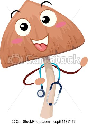 333x470 Psychedelic Mushroom Mascot Doctor Illustration. Mascot Vector
