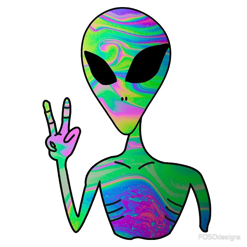 800x800 Alien Clipart Trippy