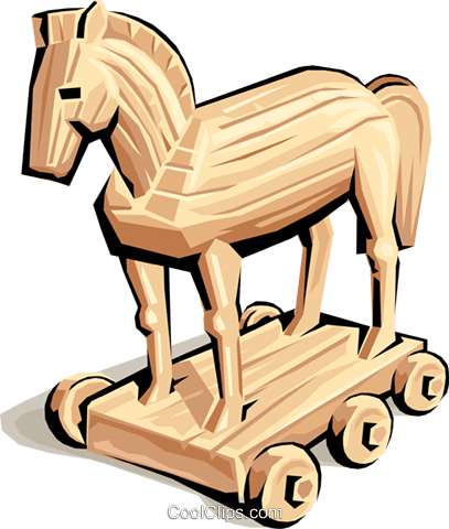 407x480 Trojan Horse Royalty Free Vector Clip Art Illustration Arts0309