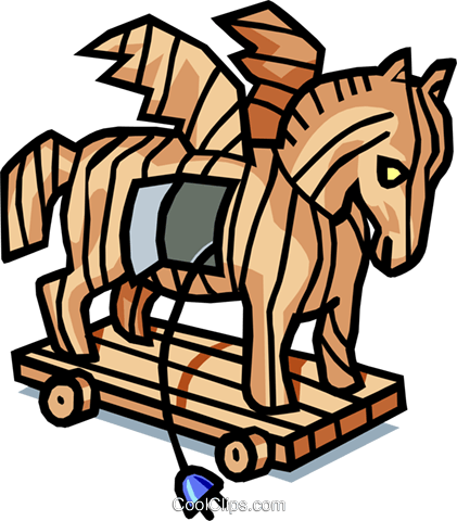 421x480 Trojan Horse Royalty Free Vector Clip Art Illustration Anim1609