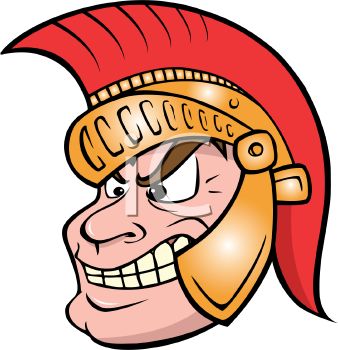 338x350 Cartoon Of A Greek Trojan Warrior