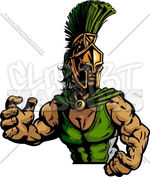 499x590 Wrestling Trojan Mascot Graphic Vector Cartoon