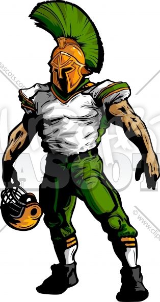 314x590 Football Trojan Clipart Graphic Vector Cartoon Awesome Art