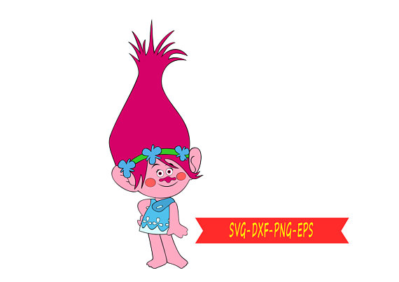 570x403 Troll Poppy Svg Clip Art, Download Svg, Eps, Dxf, Png Digital