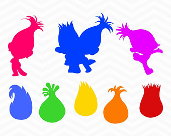 340x270 Troll Hair Clipart Etsy