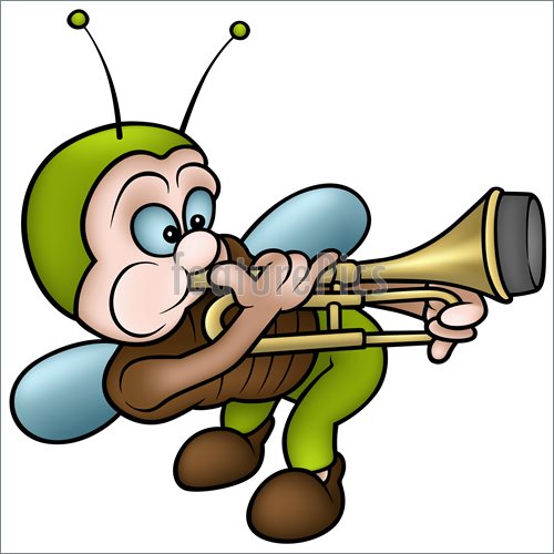 500x500 Wildlife Bug Playing A Trombone