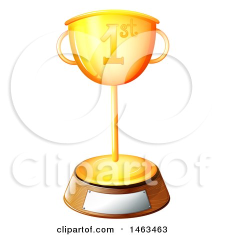 450x470 Clipart Of Gold Trophy Cup With Checkered Racing Flagsnd