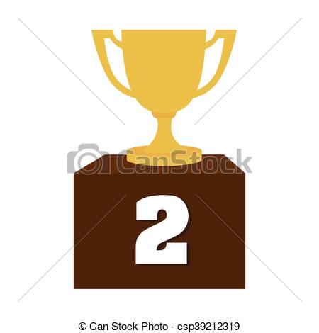 450x470 Cup Trophy Icon Second Place Vector Graphic. Trophy Cup Vector