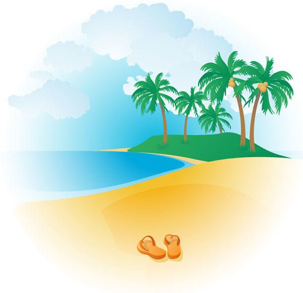 600x580 Free Tropical Beach Vector Tropical Beaches, Clip Art Free