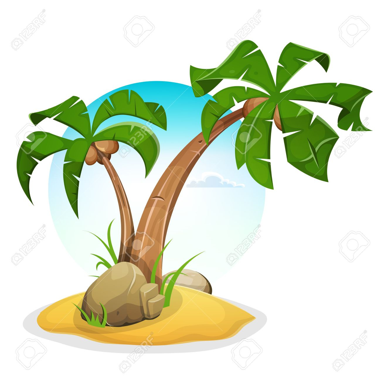 1300x1300 Clipart Palm Tree Beach Clip Art Pleasing Trees Transitionsfv