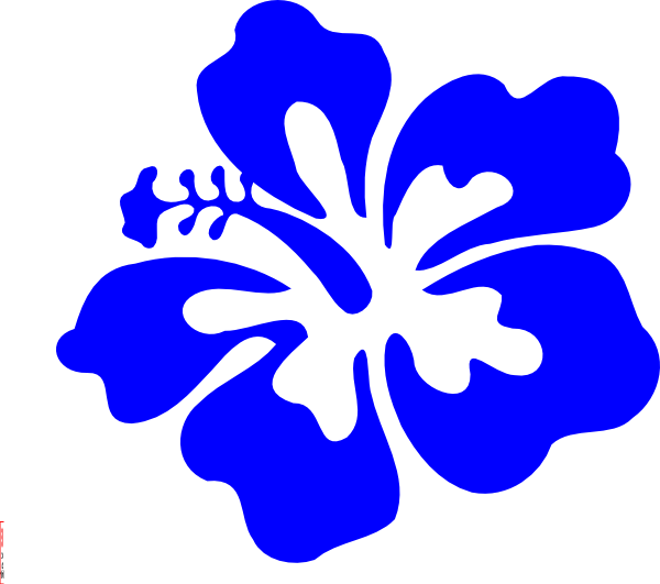 600x531 Blue Tropical Flower Clip Art
