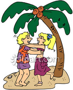 244x300 Couple On Vacation Dancing On A Tropical Island