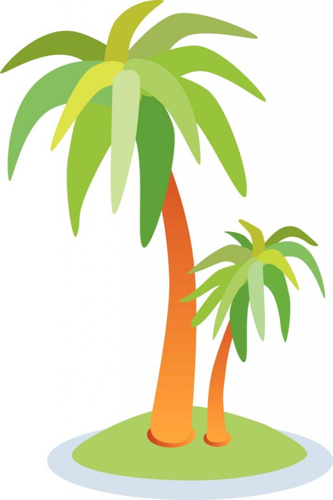 682x1024 Palm Tree Beach Clip Art
