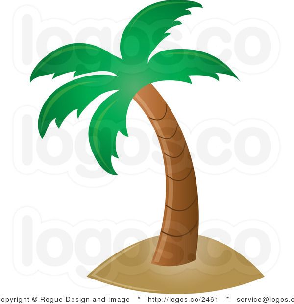 600x620 Royalty Free Vector Logo Icon Of A Perfect Tropical Palm Tree