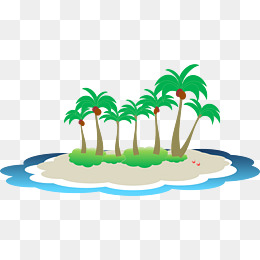 260x260 Cartoon Tropical Island Background, Cartoon, Vessel, Coco
