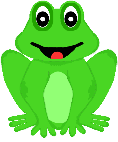 400x480 Cute Animals Clipart White Image, Frogs And Ladybug
