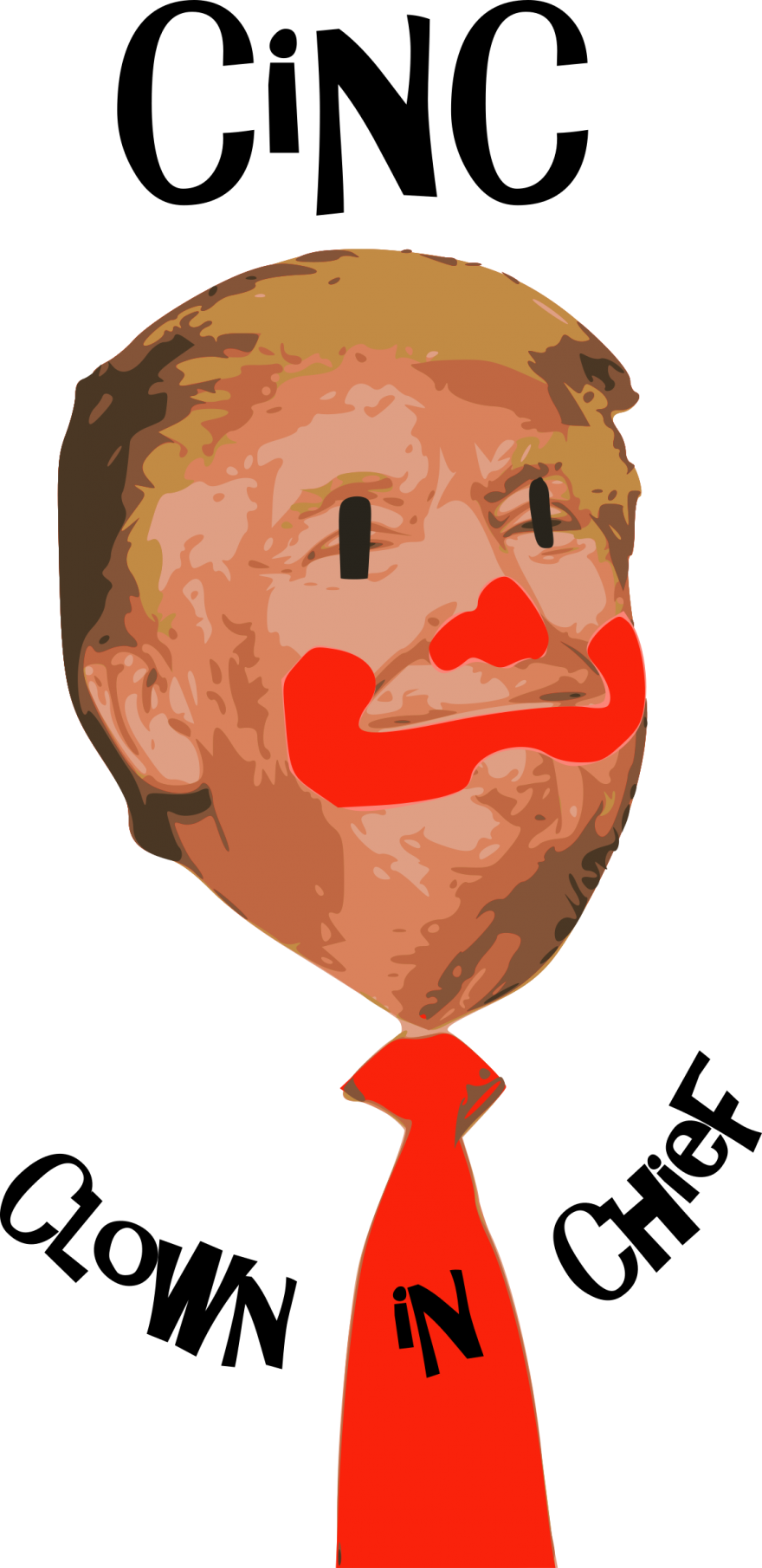 880x1810 Clown In Chief, Donald Trump Face Vector Clipart Clown In Chief