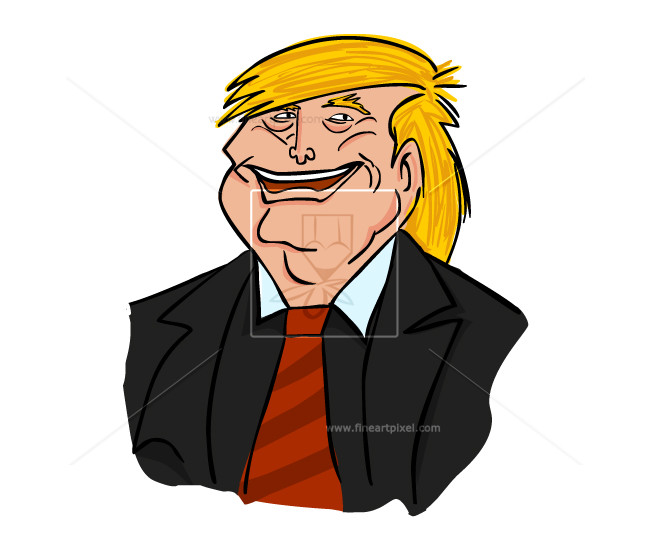 650x541 Donald Trump Caricature Free Vectors, Illustrations, Graphics