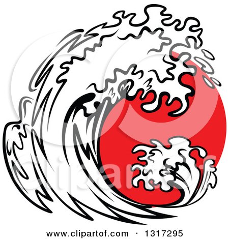 450x470 Royalty Free (Rf) Tsunami Wave Clipart, Illustrations, Vector
