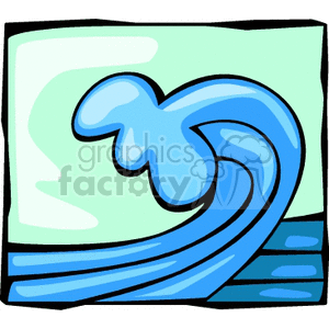 300x300 Royalty Free Tsunami 151067 Vector Clip Art Image