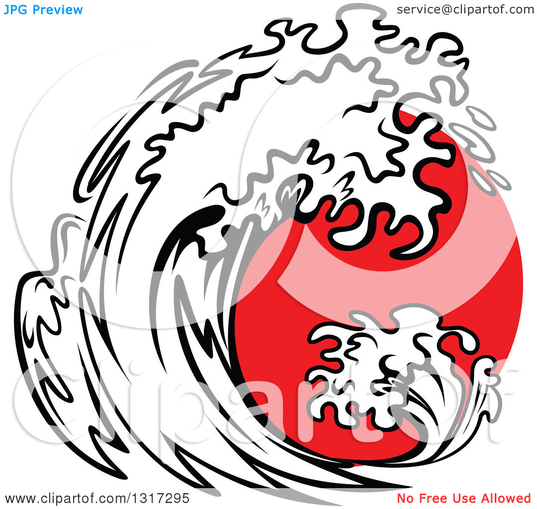 1080x1024 Tsunami Clipart Black And White