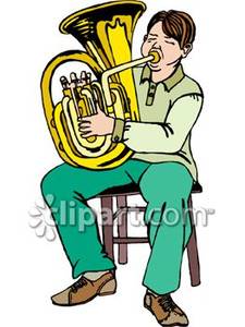 225x300 Tuba Player Clipart