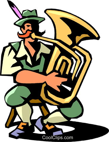 369x480 Tuba Player Royalty Free Vector Clip Art Illustration Vc015991
