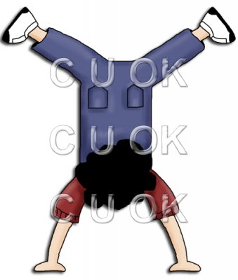 339x400 Boy Doing Carthweel Clip Boy Doing Carthweel Image