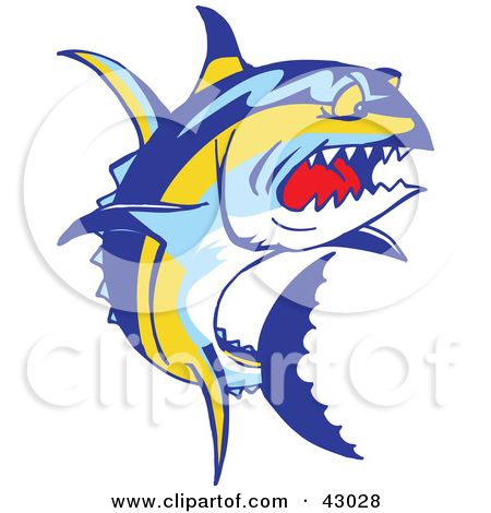 450x470 Royalty Free (Rf) Clip Art Illustration Of A Cartoon Mad Tuna Fish