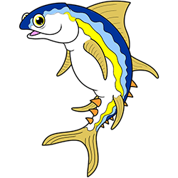250x250 How To Draw A Fish Cartoon