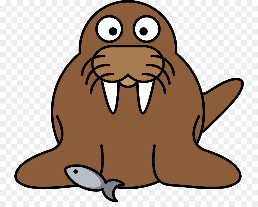 900x720 Walrus Cartoon Clip Art