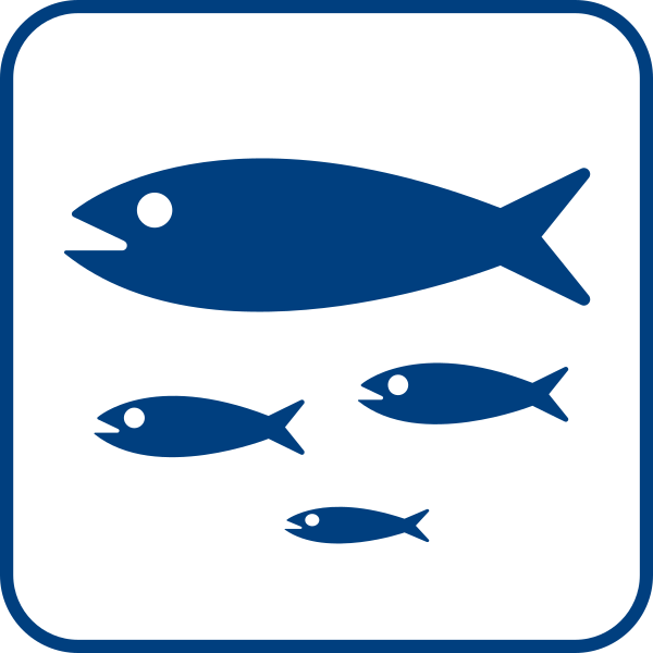 600x600 Blue Fish Clip Art