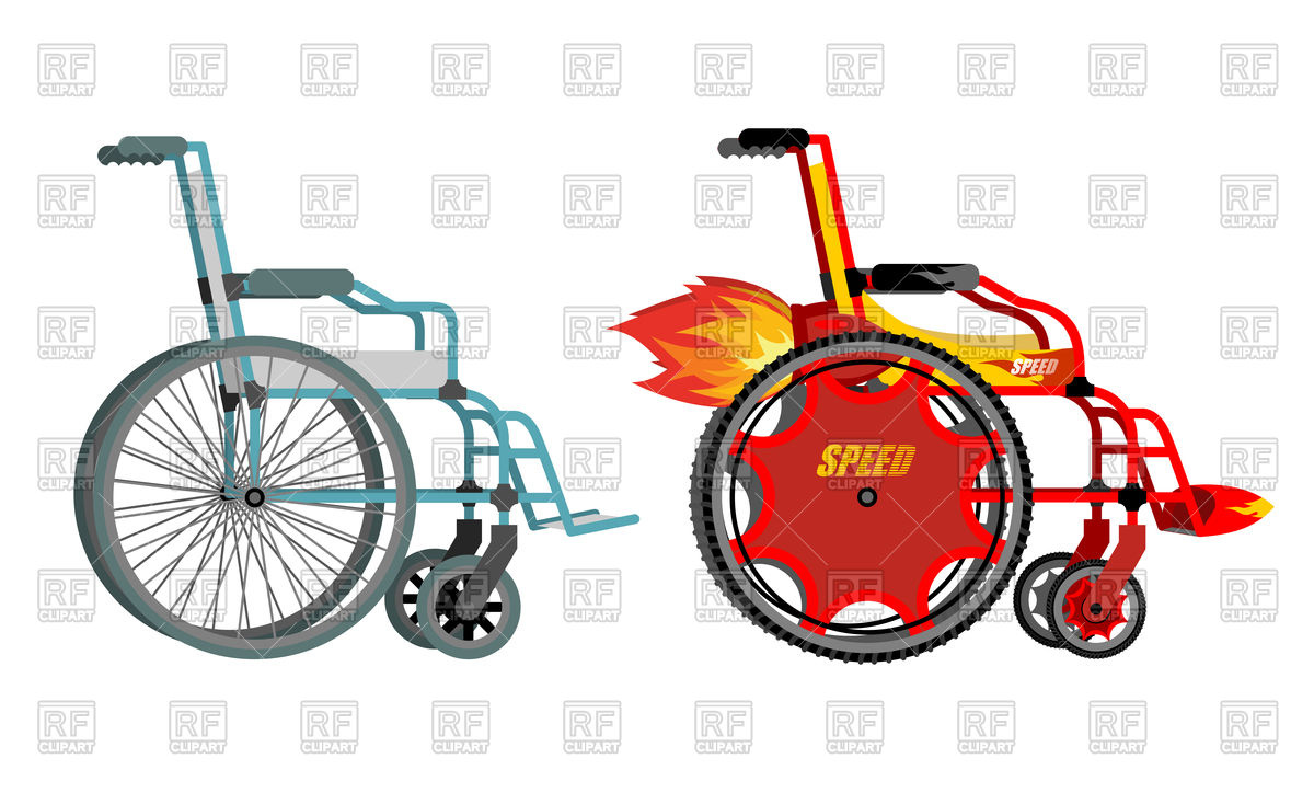 1200x724 Standard And Turbo Wheelchair Royalty Free Vector Clip Art Image
