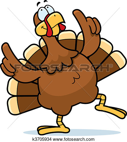 421x470 Dancing Turkey Free Clipart