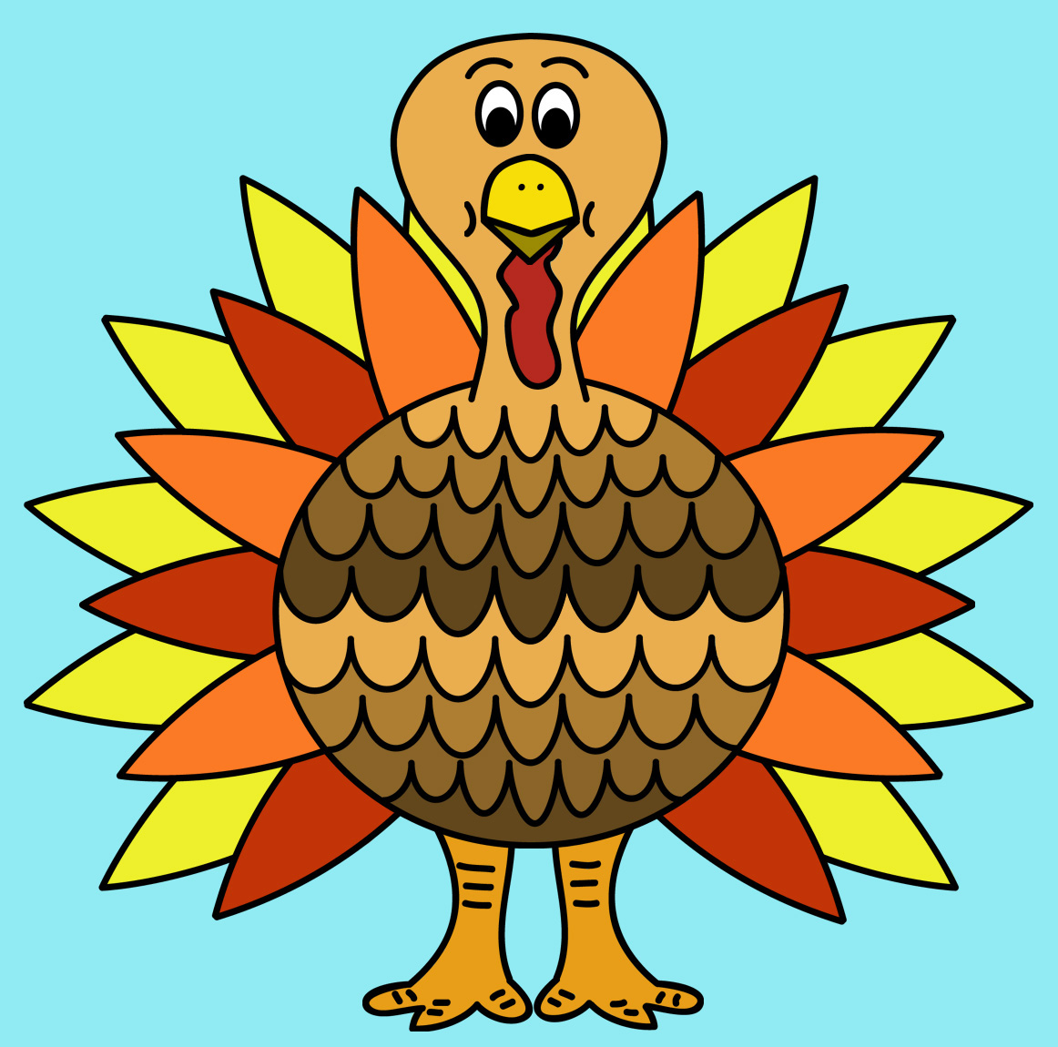 1162x1150 Clip Art Turkey Cartoon Clip Art