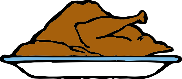 600x260 Cooked Turkey Drawing Clipart Panda
