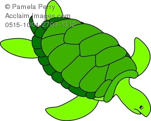 300x241 Clip Art Image Of A Cartoon Turtle