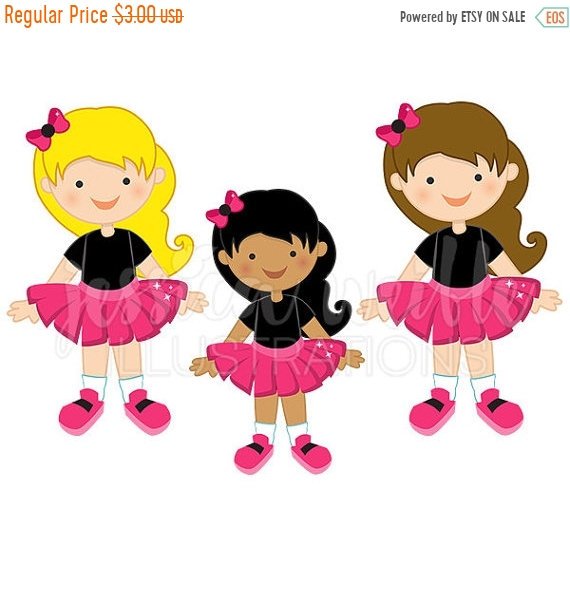 570x604 On Sale Hot Pink Tutu Girl Cute Digital Clipart, Girl In Tutu Clip