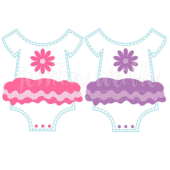 570x570 Tutu Onesie Cute Digital Clipart, Cute Tutu Baby Outfit Clip Art