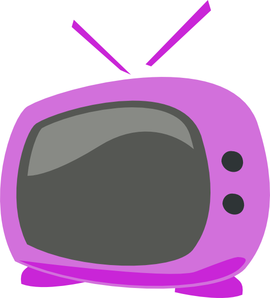 540x597 Extremely Creative Tv Clipart Purple Cartoon Clip Art At Clker Com