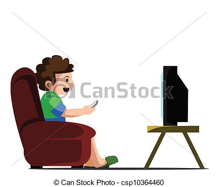 450x386 Watching Tv Clip Art Vector