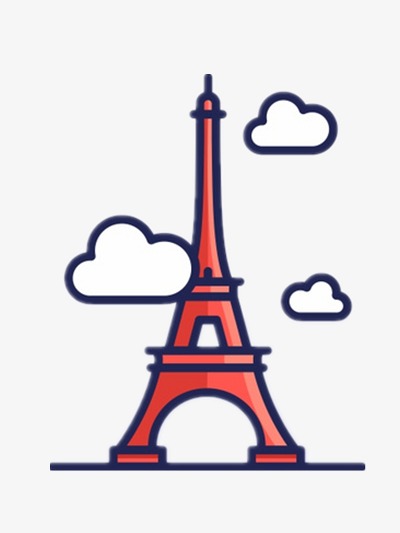 400x533 Eiffel Tower, Cartoon Pictures, Red, Illustration Png Image