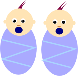 300x294 Twin Boys Clip Art