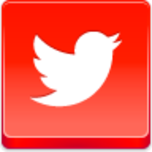 600x600 Red Twitter Logo Clipart