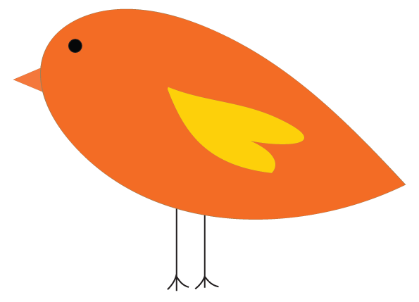 595x429 Twitter Bird Clip Art At Clker Com Vector Online Clipart Orange