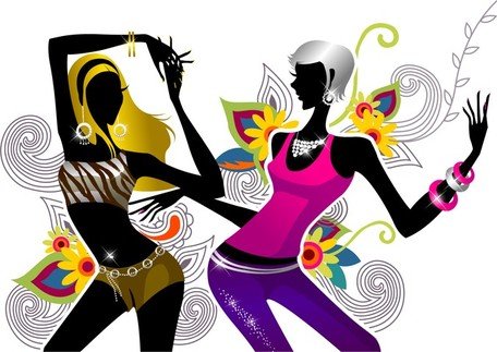 456x323 Free Two Girls Dancing Clipart And Vector Graphics